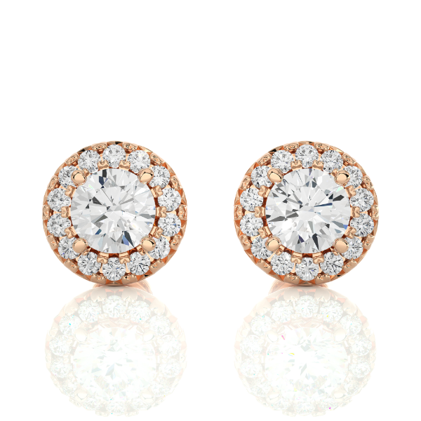 Picture of The perfect halo of glamour with 1 carat round diamond studs