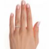 Picture of 1 Carat Round and Pear Cut Three Stone Lab-Grown Diamond Ring