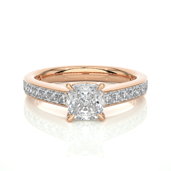 Picture of 2.15 Carat Lab Grown Cushion Cut Solitaire Ring.
