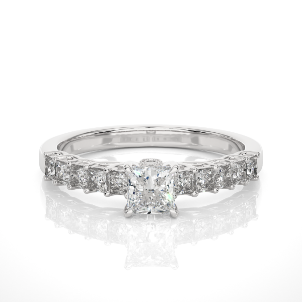 Picture of 0.50 Carat solitaire Princess Cut lab Grown Diamond Ring (0.95 CTW Diamonds)