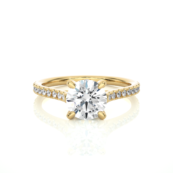 Picture of 1.20 Carat Solitaire with Accents Diamond Ring (1.60 CTW Diamonds)