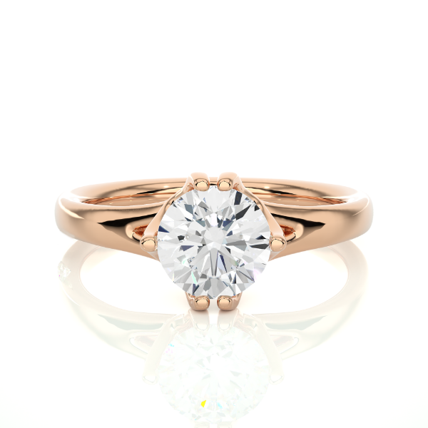 Picture of 1.10 Carat Round Solitaire with Shank And Six Prongs.