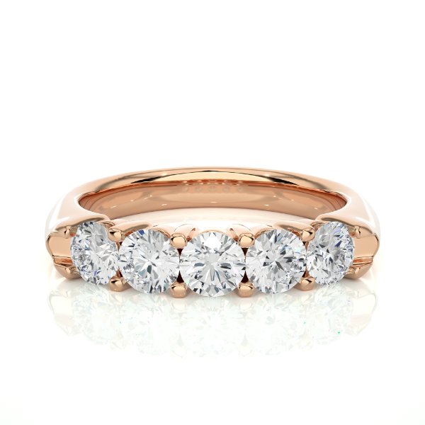 Picture of 1.11 Carat Five Round Stone Lab Diamond Band.