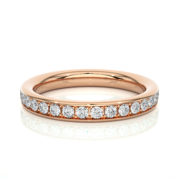 Picture of  Half Eternity Band With Channel Set Round Diamonds.
