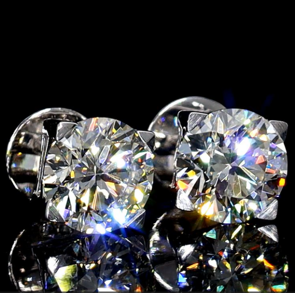 Picture of 4 carat Sparkling studs - a touch of elegance for any occasion.
