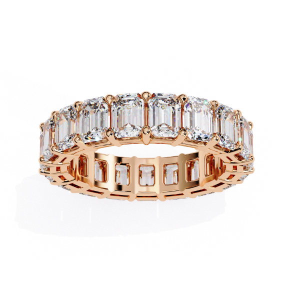 Picture of 5Carat Emerald Cut Lab Grown diamond Eternity Band