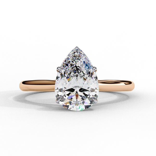 Picture of 1 Carat Pear Shaped Solitaire LGD Ring Designed to Captivate.
