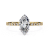 Picture of 0.80 Carat Marquise Solitaire Diamond Ring With a Delicate Pave Band.(1.10 Ctw Diamonds)