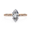 Picture of 0.80 Carat Marquise Solitaire Diamond Ring With a Delicate Pave Band.(1.10 Ctw Diamonds)