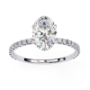 Picture of 1.20 Carat  Oval Solitaire Ring With A Pave Diamond Band.(1.50 CTW Diamonds)