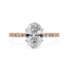 Picture of 1.20 Carat  Oval Solitaire Ring With A Pave Diamond Band.(1.50 CTW Diamonds)