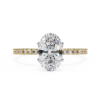 Picture of 1.20 Carat  Oval Solitaire Ring With A Pave Diamond Band.(1.50 CTW Diamonds)