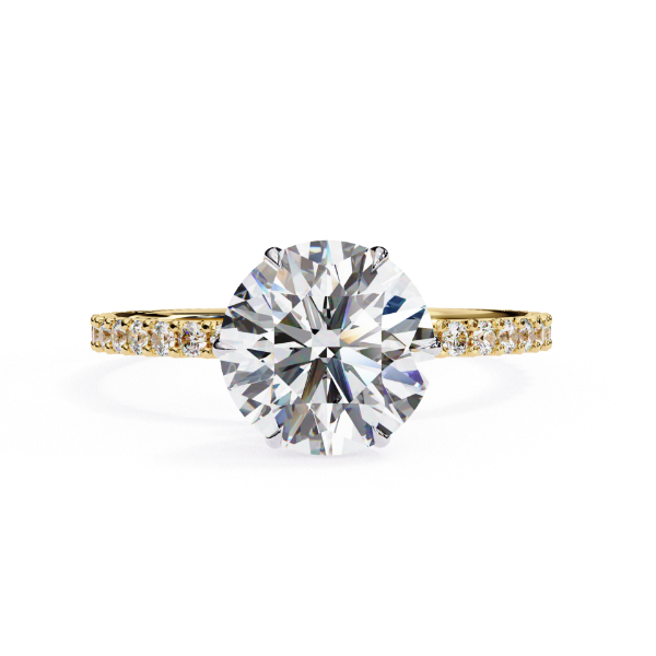 Picture of 2 CT Elegant diamond solitaire ring with a gold band.(2.30 CTW Diamonds)