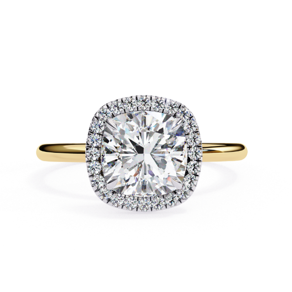 Picture of 2 Carat Timeless Halo Cushion Solitaire Diamond Ring ( 2.13 CTW Diamonds)