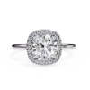 Picture of 2 Carat Timeless Halo Cushion Solitaire Diamond Ring ( 2.15 CTW Diamonds)