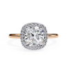 Picture of 2 Carat Timeless Halo Cushion Solitaire Diamond Ring ( 2.15 CTW Diamonds)