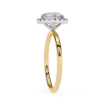 Picture of 1.50 Carat Classic Solitaire And Halo Diamond Ring With Sleek Band (1.68 CTW Diamonds)