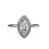 Picture of 1 Carat Solitaire Elegant Marquise Cut  Diamond Halo Ring.(1.15 CTW Diamonds)
