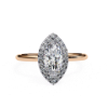 Picture of 1 Carat Solitaire Elegant Marquise Cut  Diamond Halo Ring.(1.16 CTW Diamonds)