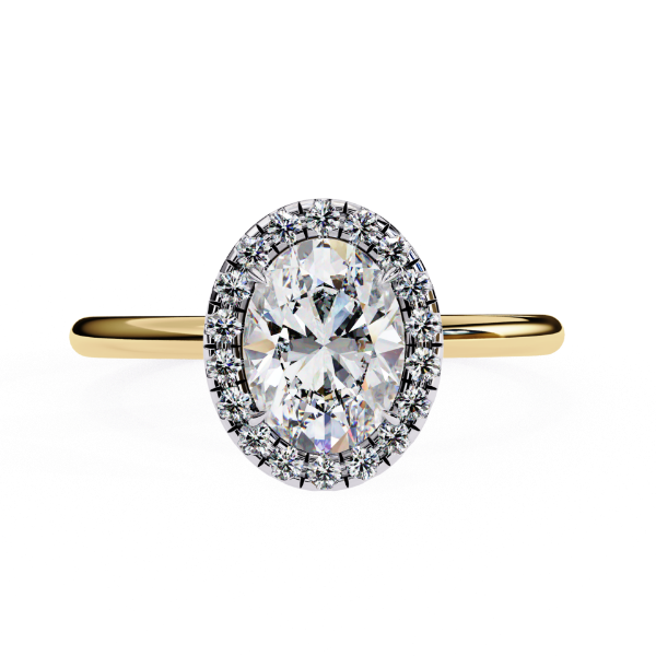 Picture of 1.10 carat Stunning Oval Solitaire Diamond Halo Ring.(1.25 CTW Diamonds)