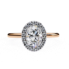 Picture of 1.10 carat Stunning Oval Solitaire Diamond Halo Ring.(1.25 CTW Diamonds)