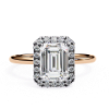 Picture of 1.70 Carat Emerald Solitaire Diamond Ring With A Halo.(1.83 CTW Diamonds)