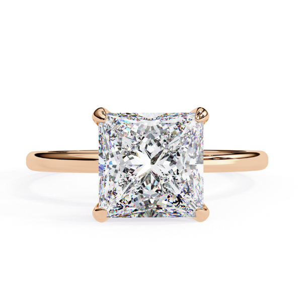 Picture of A Dazzling 2.30 Carat Princess Cut Diamond solitaire Ring.(2.40 CTW Diamonds)