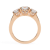 Picture of 1.50 Carat Cushion Solitaire Lab Grown Diamond Three Stone Ring (3.60 ctw Diamonds)