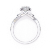 Picture of 0.70 Carat Oval Solitaire Halo Twist Ring (1 CTW Diamonds)