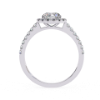 Picture of 1.30 Carat Solitaire Ring With Round Cut Center And Pave Halo Design.(1.80 CTW Diamonds)