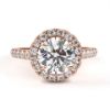 Picture of 1.30 Carat Solitaire Ring With Round Cut Center And Pave Halo Design.(1.81 CTW Diamonds)