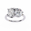 Picture of 1.60 CT Round And 1.70CT Oval Cut Lab Grown Diamond Two Stone Ring.