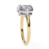 Picture of 1.50 CT Pear And 2 CT Round Cut Lab Grown Diamond Two Stone Ring.