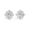 Picture of 2.40 Carat Total Princess Cut Lab Grown Diamond Stud Earring.