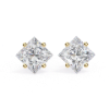 Picture of 2.40 Carat Total Princess Cut Lab Grown Diamond Stud Earring.