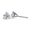 Picture of 2.50 Carat Total Round Cut Lab Grown Diamond Three Prong Stud Earring.