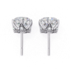 Picture of 2.60 Carat Total Round Cut Lab Grown Diamond Stud Earring.