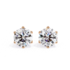 Picture of 2.60 Carat Total Round Cut Lab Grown Diamond Stud Earring.