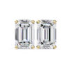 Picture of 2.40 Carat Total Emerald Cut Lab Grown Diamond Stud Earring.