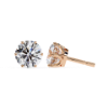 Picture of 2.60 carat Round Cut Lab Grown Diamond Stud Earring.
