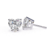 Picture of 2.50 Carat Heart Cut Lab Grown Diamond Stud Earring.