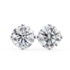 Picture of 2.60 Carat Classic Round Cut Lab Grown Diamond Double Prong Stud Earring.