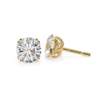 Picture of 2.60 Carat Round Cut Lab Grown Diamond Prong Setting Stud Earring.