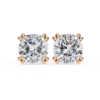 Picture of 2.30 Carat Cushion Cut Lab Grown Diamond Stud Earring.