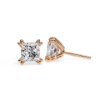 Picture of 3 Carat Princess Cut Lab Grown Diamond Stud Earring.
