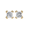Picture of 3.04 Carat Princess Cut Lab Grown Diamond Stud Earring.
