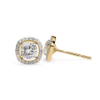 Picture of 1.60 Carat Solitaire Cushion Halo Studs.(1.80 CTW Diamonds)