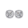 Picture of 1.60 Carat Solitaire Cushion Halo Studs.(1.80 CTW Diamonds)