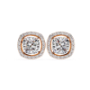 Picture of 1.60 Carat Solitaire Cushion Halo Studs.(1.80 CTW Diamonds)