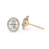 Picture of 1.50 carat solitaire Oval Cut Earrings, Each With a Halo Of Smaller Diamonds.(1.70 CTW Diamonds)
